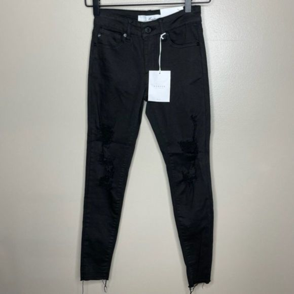 KanCan Black Ripped Skinny Jeans‎